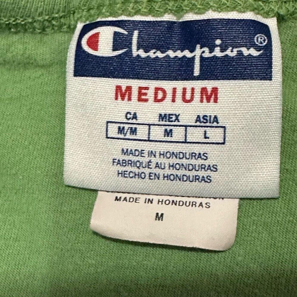 Champion Short Sleeve Green T-Shirt Happy Face | Men Size Medium - Picture 3 of 9